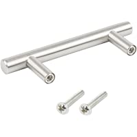 TRIXES Paquete de 20 Manijas en Forma de T en Acero Inoxidable para Cajones Puertas de Gabinete 100 mm de ancho- Centros…